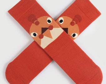 Calcetines divertidos con cara de gallo, regalo de San Valentín
