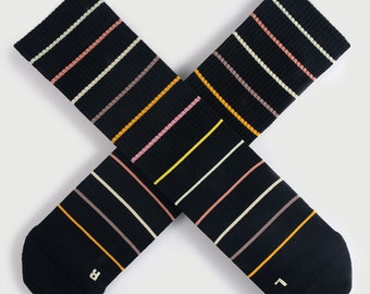Calcetines de rayas: estilo retro vintage, regalo de San Valentín para hombre.