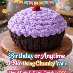 Chunky Knit And Crochet Cake Video Tutorial | Beginner Friendly DIY Yarn Craft