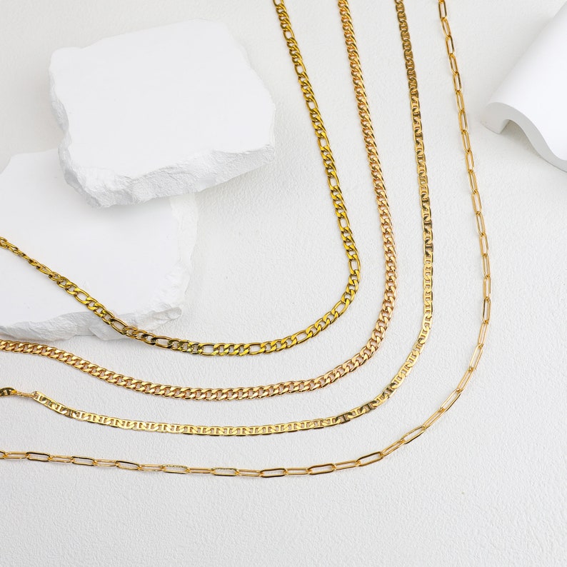 18k gold box chain 18 inch