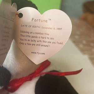 Fortune Panda Beanie Babie. - Etsy