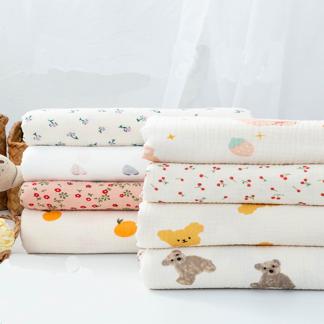 Class A Doublelayer Gauze Printed Cotton Gauze Baby Cotton Etsy
