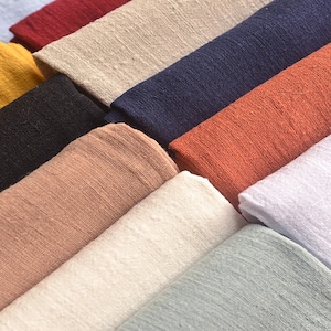 Cotton Linen Fabric,Soft Cotton Linen Fabric,Available In 22 Colors,Comfortable Fabric,Lightweight Fabri,Breathable Fabric,By The Half Yard