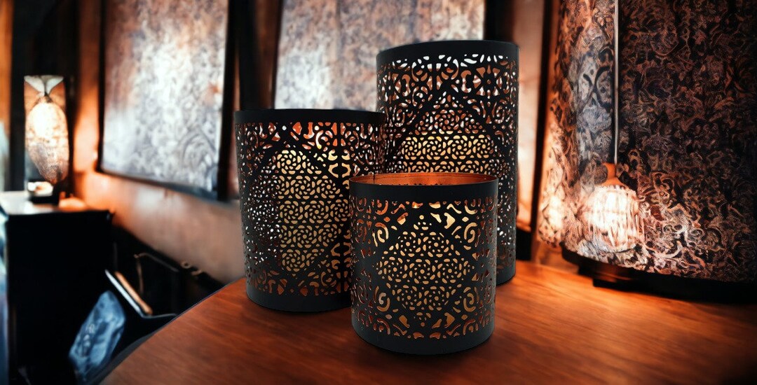 Decorative Metal Candle Holder for Pillar Candles Decorative Etsy