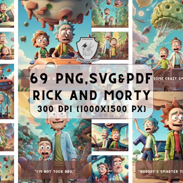 Rick and morty Portrait from photo, Rick and morty poster, Rick and morty svg, Rick and morty bong Couples portrait, rick and morty decor