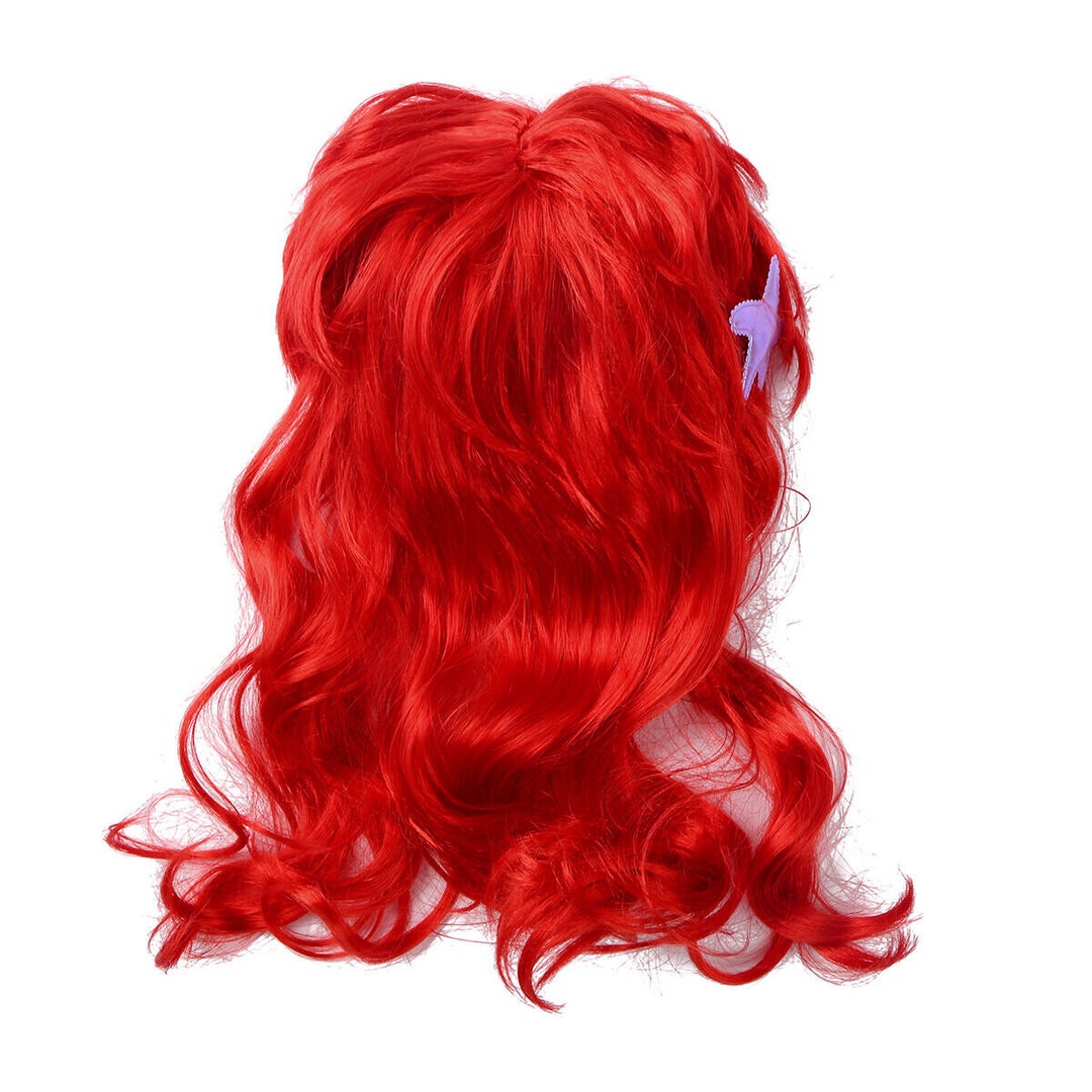 RED LITTLE MERMAID Wig 17.5in Girls Womens Ariel Hairpiece Etsy