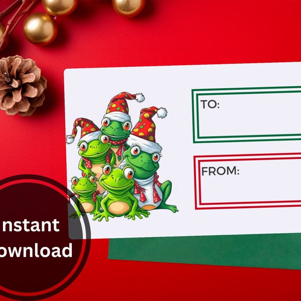 Christmas Card | Frog Family Christmas Card