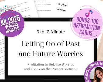 Roteiro de Meditação Guiada para Desapego: Alívio do Estresse + Cartões de Afirmação (Download em PDF)