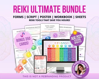 Reiki Healing Mega Bundle: Chakra Alignment, Meditation, Reiki Business Forms (MP3 & PDF Download)