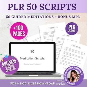 PLR 50 Guided Meditation Scripts for Beginners (Digital Download)