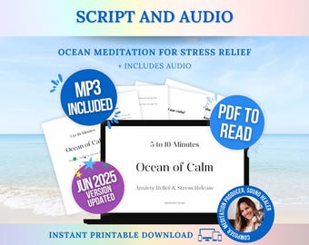Find Calm with Ocean Guided Meditation Script & MP3 | Instant Access