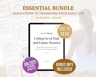 Pacote de Roteiros de Meditação Guiada: 10 Meditações Essenciais + MP3 Bônus (Download Digital)