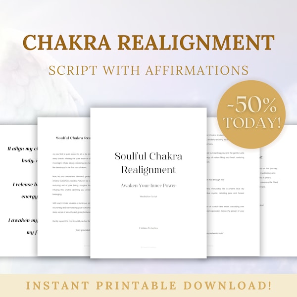 Chakra Healing Guided Meditation, Therapy Tools, Meditation Scripts for Therapists, Reiki Chakra Healing, Grounding Technique PDF Printable