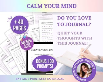 Diário da Mente Calma: Exercícios de Atenção Plena, Gestão do Estresse (PDF para impressão)