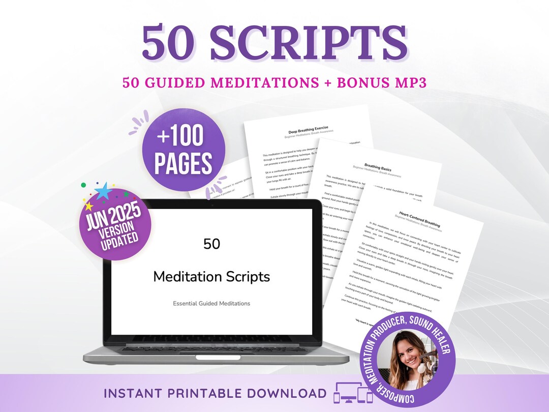 50 Guided Meditation Scripts for Beginners (PDF Download) - Etsy