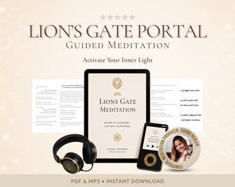 Lions Gate Portal Meditation Script, Portal 88, Lion's Gate Guided Meditation MP3, 528Hz Audio MP3, Lions Gate Ritual, Meditation Script