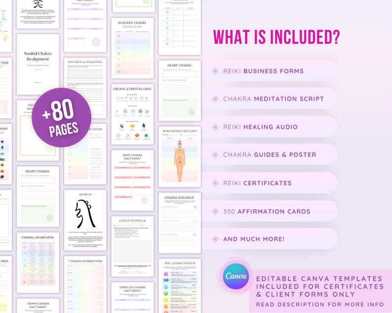 Reiki Healing Mega Bundle: Chakra Alignment, Meditation, Reiki Business Forms (MP3 & PDF Download) image 7
