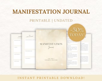 Ultimate Manifestation Journal-e-boek: tijdloos met dagelijkse bevestigingen (pdf-download)