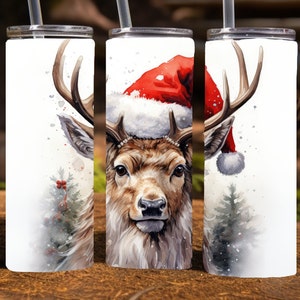 Christmas Straw Cover, Christmas Hat Elk Glove Gift Box Shaped