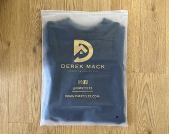 Custom Clothes Bag Frosted Zipper Bag Custom Zip Lock Bags Packaging for Clothing Frosted Bag with Logo Personalised Zip Bag