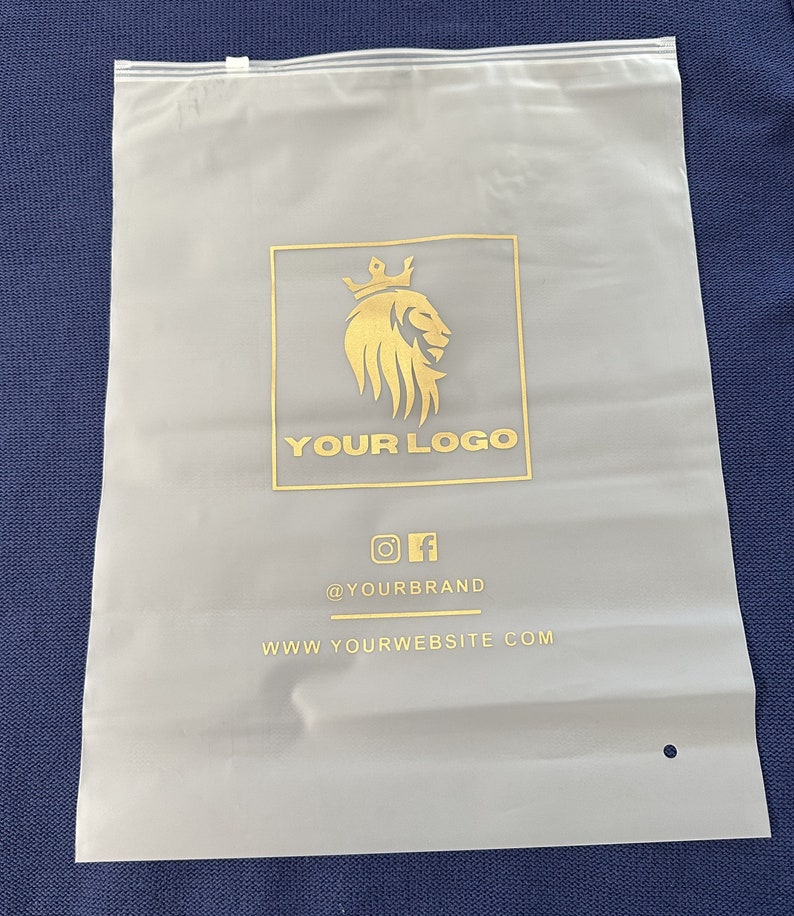Custom Clothes Bag Frosted Zipper Bag Custom Zip Lock Bags Packaging for Clothing Frosted Bag with Logo Personalised Zip Bag image 3