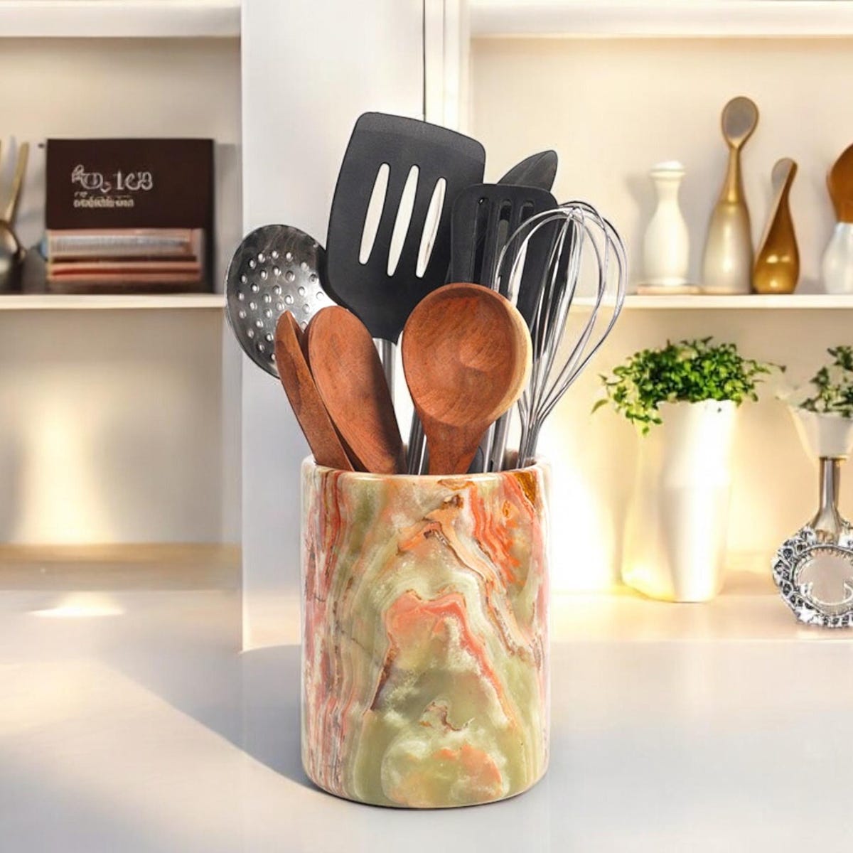 Etsy - Marble Utensil Holder, Handmade!