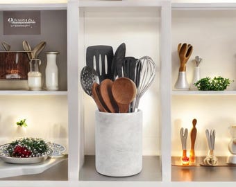 Handgefertigt Marmor Utensilien Halter: Küchenarbeitsplatte Organizer