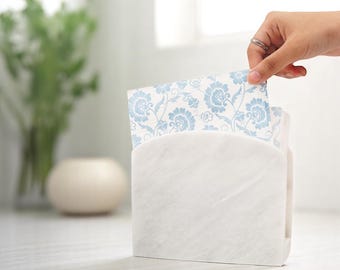 Handmade Marble Napkin Holder: Modern Kitchen & Dining Decor