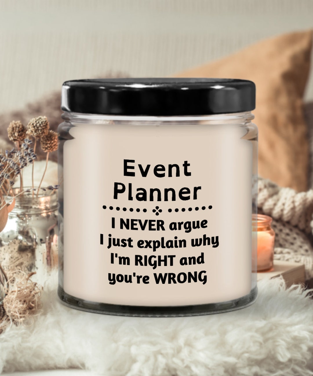 Event Planner Candle, Event Planner Gifts, Gift for Event Planner