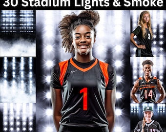 Dynamic Stadium Lights Digital Backdrops for Athlete Portraits,Sports Background, Digital Backdrops,30 Digital Photography Backdrops