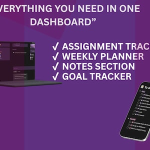 Notion Study Planner for Engineering Students | Assignment Tracker | Weekly Study System