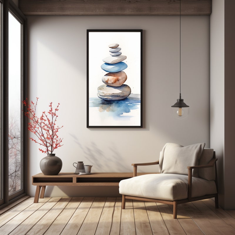Zen Rocks Wall Art - Etsy