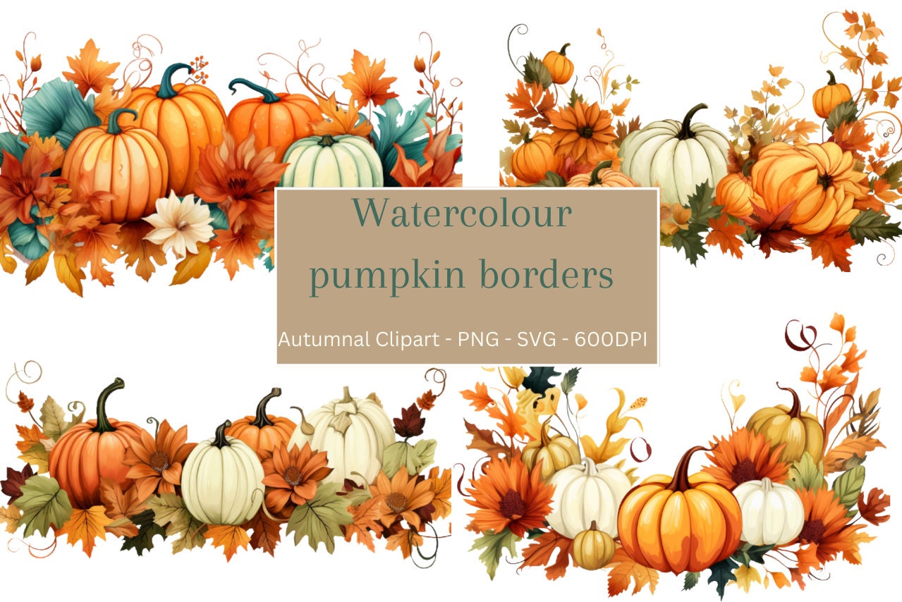 Pumpkin Border - Etsy