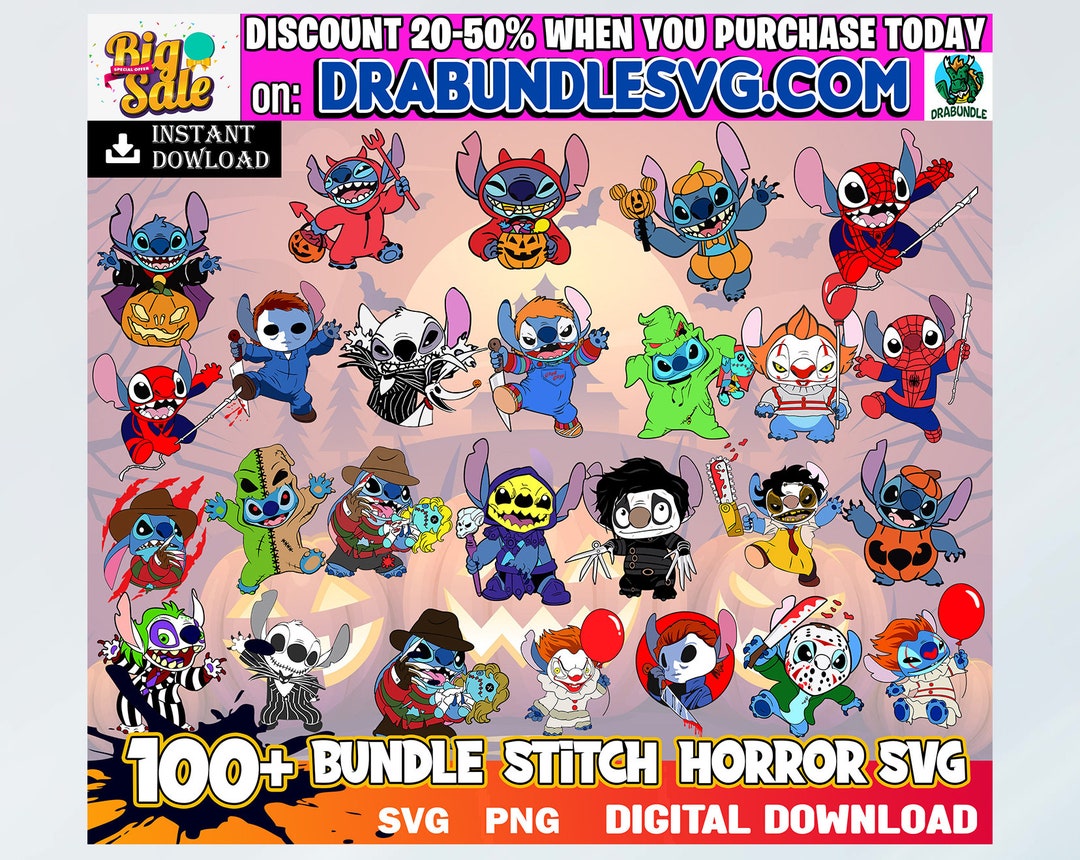 Horror Stitching Vector Stitch Horror Bundle Svg Stitch Pack Cut Files for Cricut - Etsy