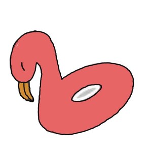 Flamingo float cookie cutter