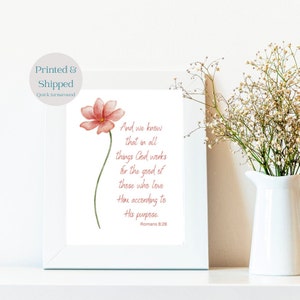 Romans 8 Christian Wall Art; Bible Verse Print; Scripture Print; Christian Décor; Bible Verse Wall Art