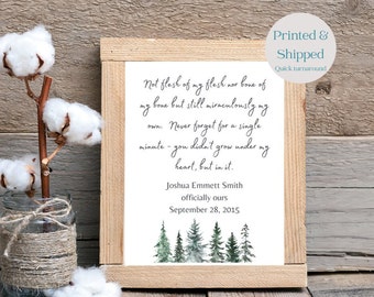 Adoption quote; Not Flesh of My Flesh; Adoption Day Gift; Gotcha Day Gift; Adoption Sign; Adoption Journey; Adoption Milestone Gift