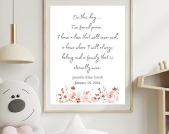 Adoption quote; Adoption Day Gift; Gotcha Day Gift for Family; Adoption Sign; Adoption Journey; Foster Care Adoption