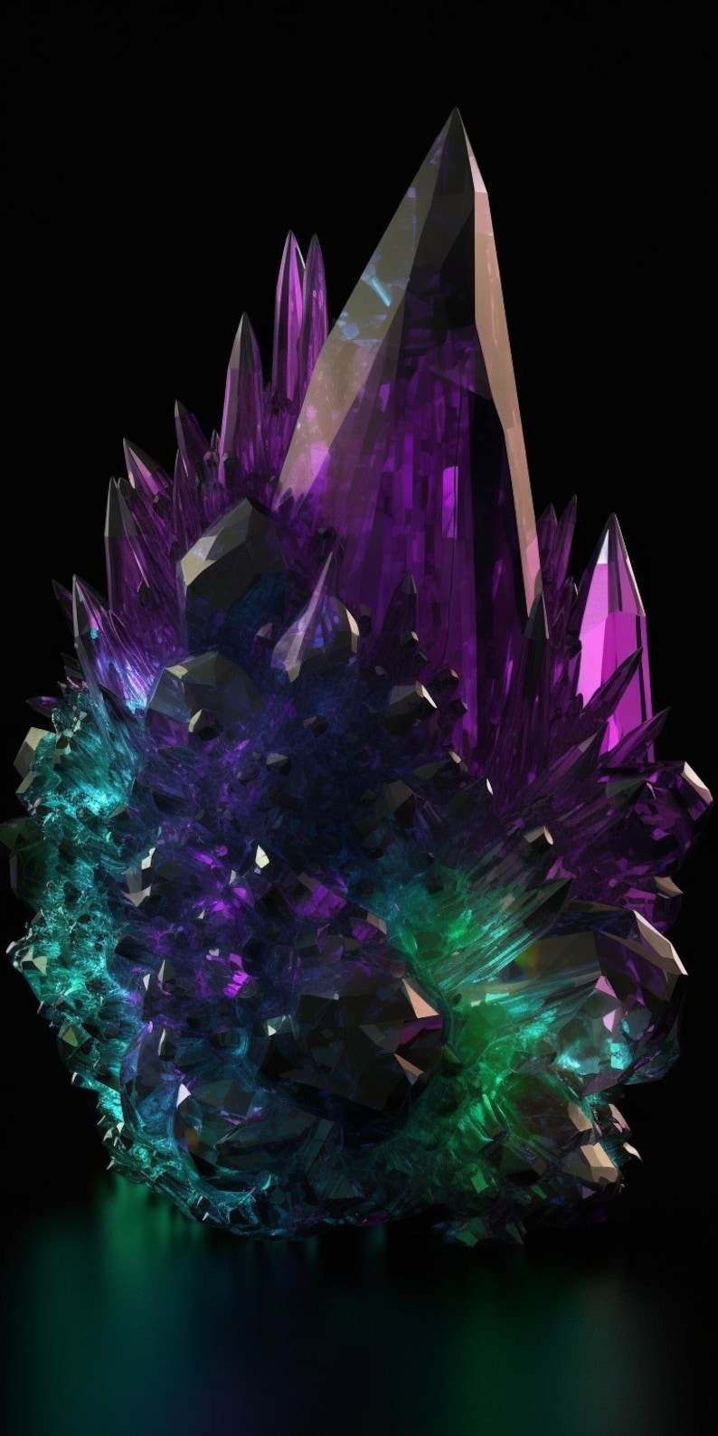 Dark Purple Crystal 2 Lock Screen Background - Etsy