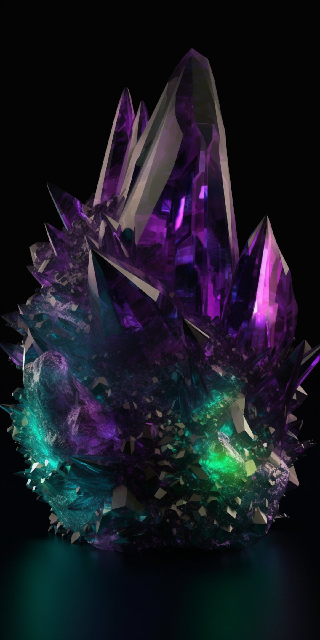 Dark Purple Crystal Lock Screen Background - Etsy