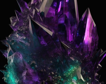 Dark Purple Crystal Lock Screen Background