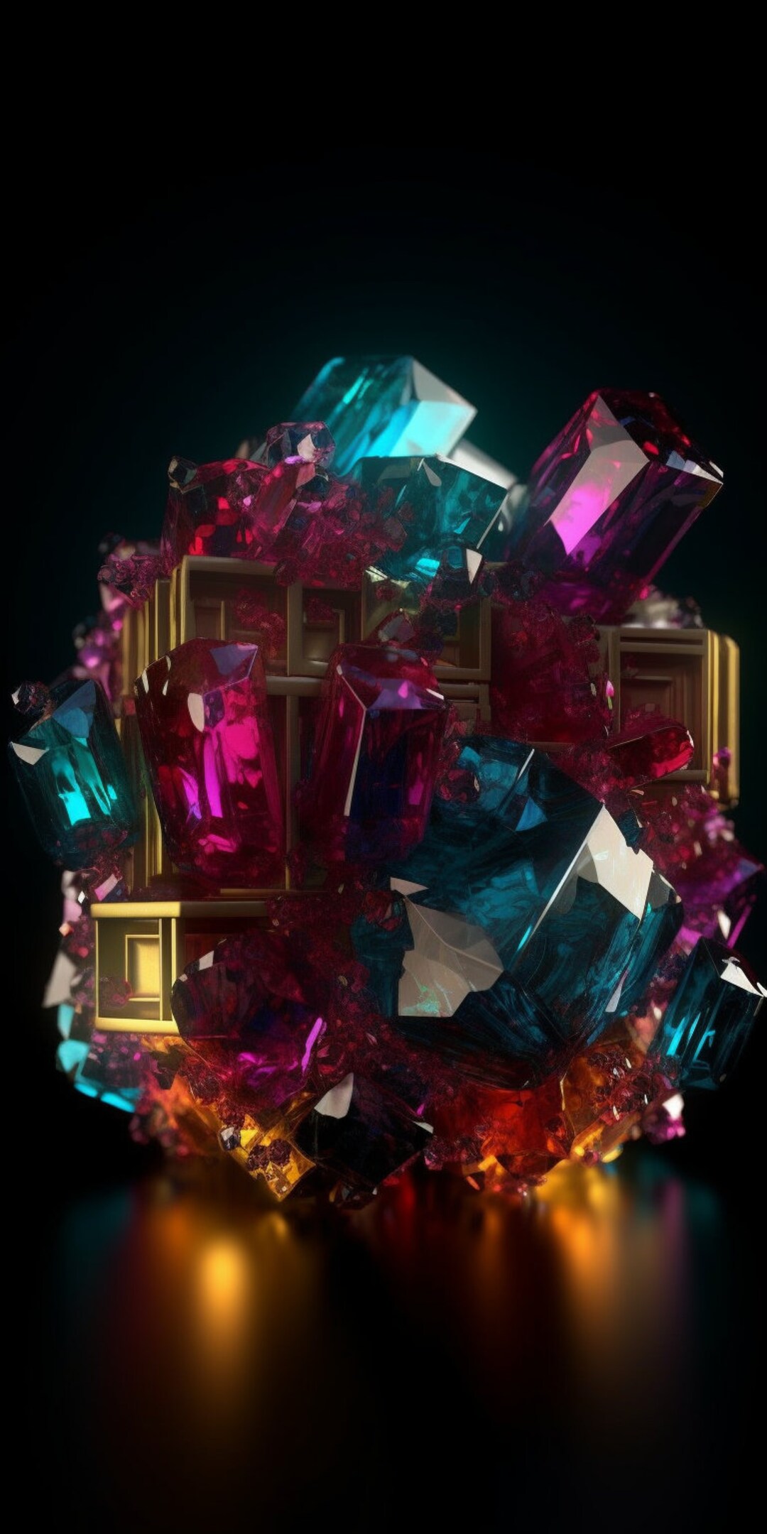 Block Crystal Lock Screen Background - Etsy