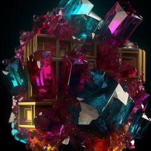 Block Crystal Lock Screen Background