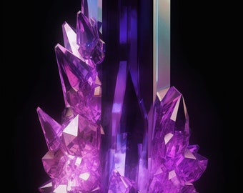Purple crystal Lock Screen Background