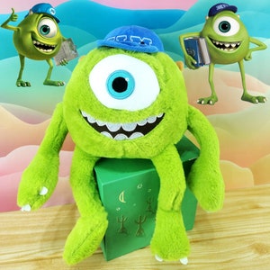 Disney Anime Monsters Inc Anime Goods Cartoon Sulley James P Sullivan Mike  Stitch Plush Backpack Gift For Kids Birthday Doll