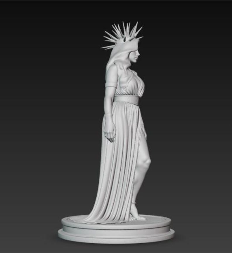 Goddess Woman STL Model: Elegant Figurine for 3D Printing (digital ...
