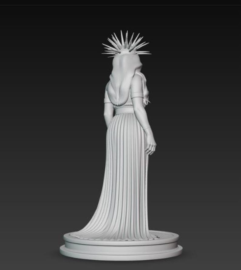 Goddess Woman STL Model: Elegant Figurine for 3D Printing (digital ...
