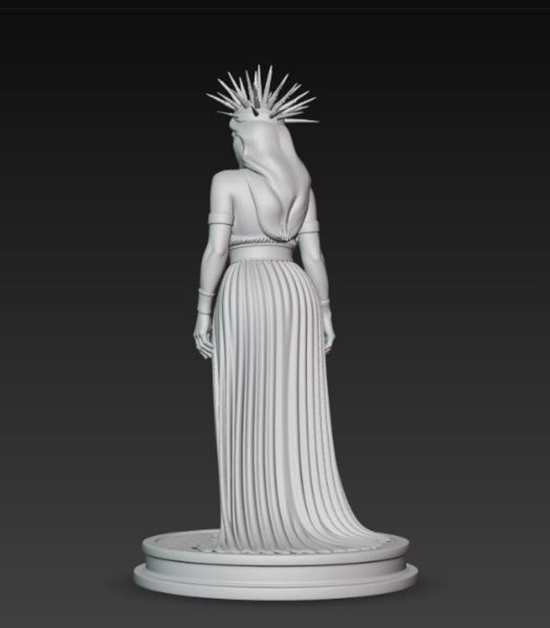 Goddess Woman STL Model: Elegant Figurine for 3D Printing (digital ...