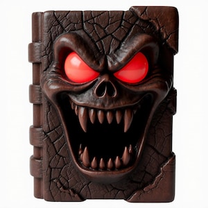Evil Monster Book STL File: 3D Printable Horror Grimoire (Digital Download
