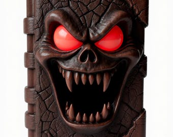 Evil Monster Book STL File: 3D Printable Horror Grimoire (Digital Download